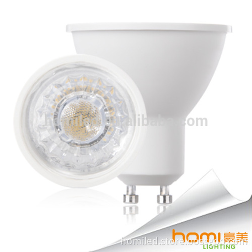 7W spotlight 24/ 36 /60 degrees beaming angle COB GU10/GU5.3/MR 16 Thermal plastic body 2 year warranty Spotlight